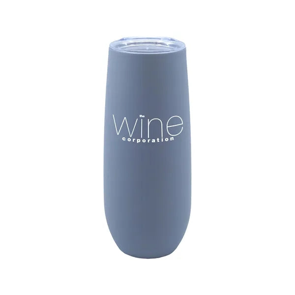 14 oz. Stainless Steel Champagne Flute w/ Rubberized Finish