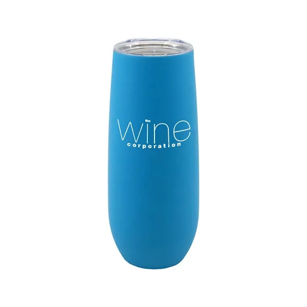 14 oz. Stainless Steel Champagne Flute w/ Rubberized Finish