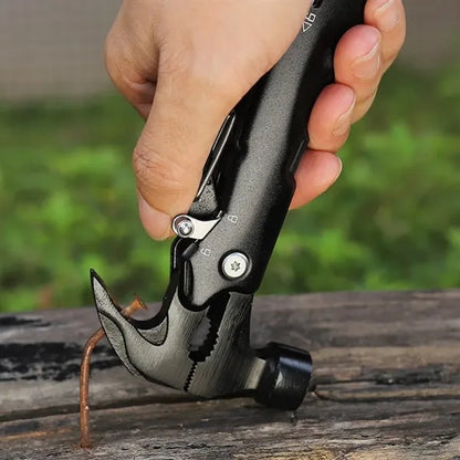 12 in 1 Multi-tool Claw Hammer w/ Pliers Safety Lock & Pouch