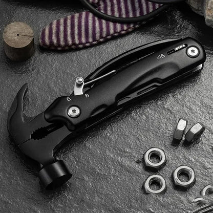 12 in 1 Multi-tool Claw Hammer w/ Pliers Safety Lock & Pouch
