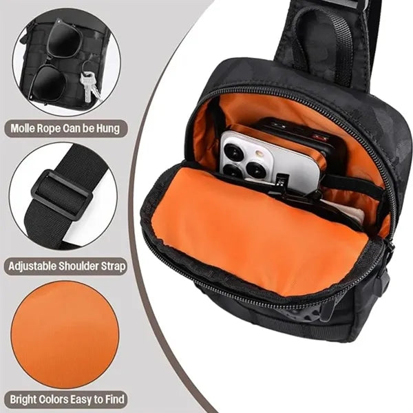 Tactical Sling Bag With carabiner for Outdoor Travel