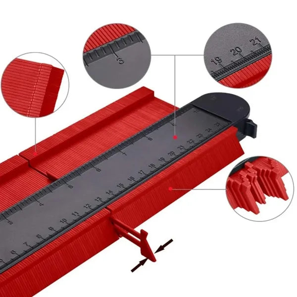 Contour Gauge Profile Tool Ruler for Woodworking Auto