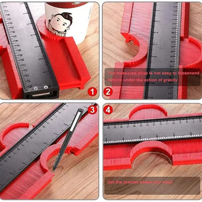 Contour Gauge Profile Tool Ruler for Woodworking Auto