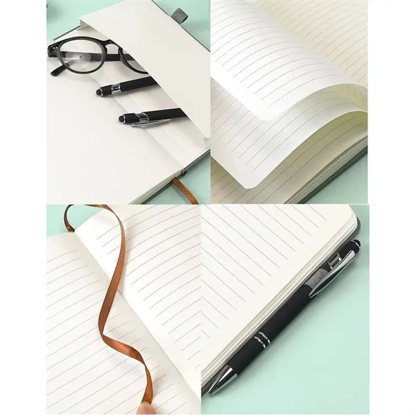 A5 PU Leather Lined Notebook