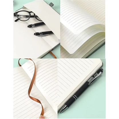 A5 PU Leather Lined Notebook