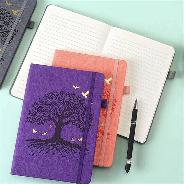 A5 PU Leather Lined Notebook