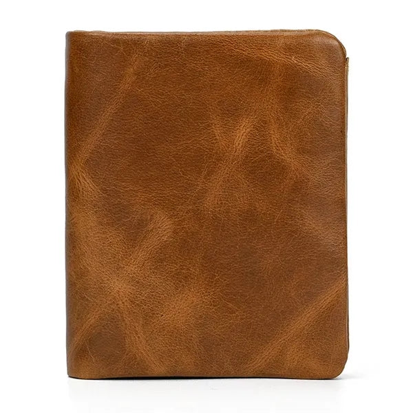 Slim Multiple Card Slots Genuine Leather Bifold Short Wallet