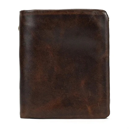 Slim Multiple Card Slots Genuine Leather Bifold Short Wallet