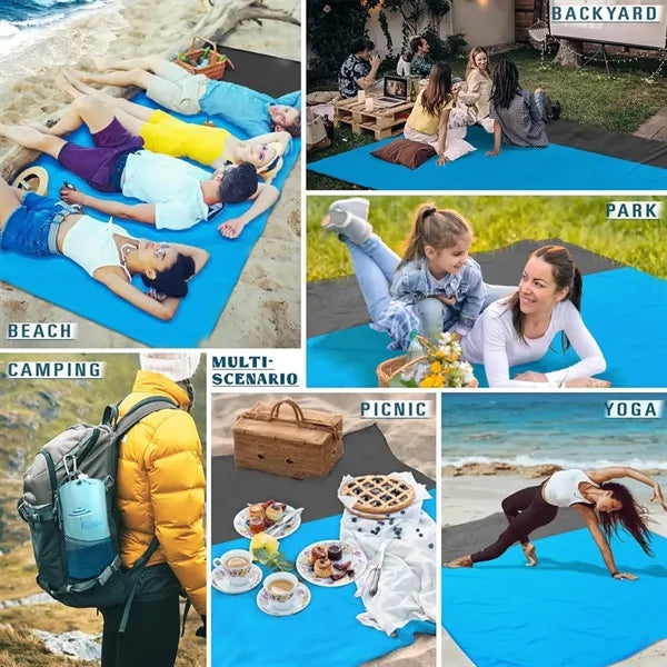 Portable Polyester Large Sandproof Beach Blanket Picnic Mat