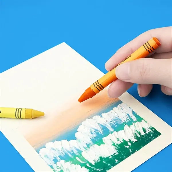 6-Color Vibrant Easy-Grip Cylindrical Oil Painting Crayons