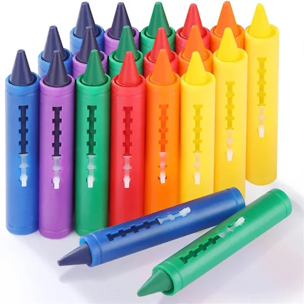 6-Color Non-Toxic Kid-Safe Washable Bath Crayons for Tub