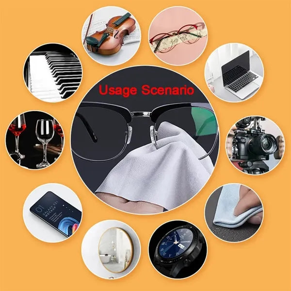 Portable Microfiber Lens Cleaning Cloth w/Carabiner