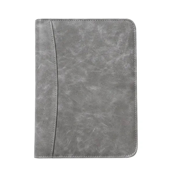 A5 Business Leather Refillable Zippered Conference Folder