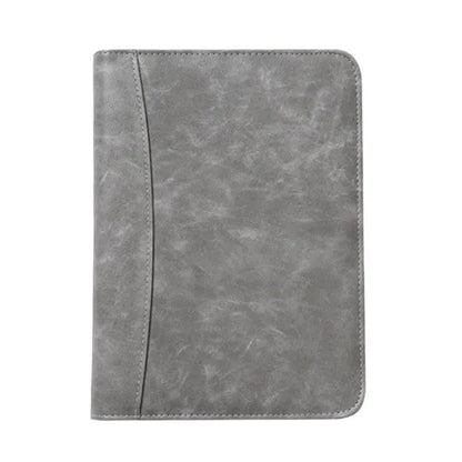 A5 Business Leather Refillable Zippered Conference Folder