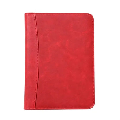 A5 Business Leather Refillable Zippered Conference Folder
