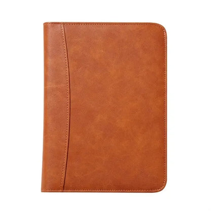 A5 Business Leather Refillable Zippered Conference Folder