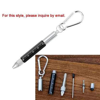 4'' Multitool 6 in 1 Metal Stylus Pen w/Key Ring