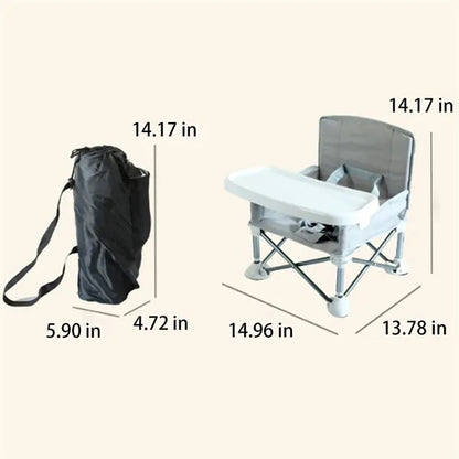 Canopy Anti-Tip Base Portable Outdoor Toddler Feeding Chair