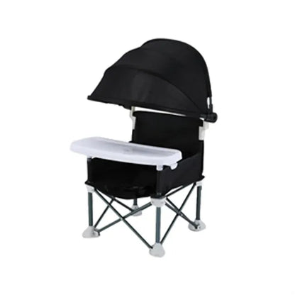 Canopy Anti-Tip Base Portable Outdoor Toddler Feeding Chair