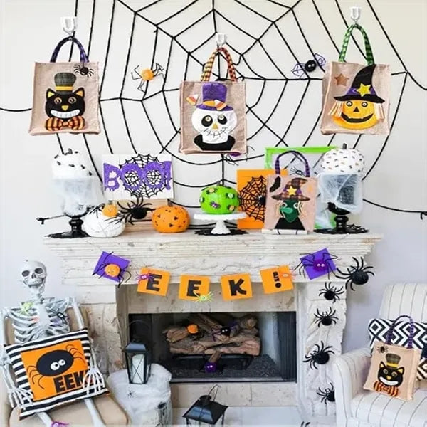 Halloween Decorations Tote Bags Trick or Treat Party Favors