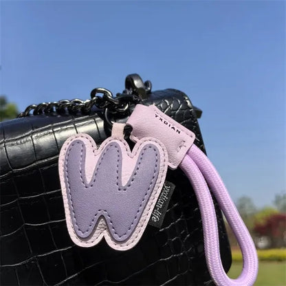 Initial Letter Leather Keychains