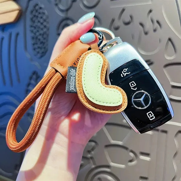 Initial Letter Leather Keychains