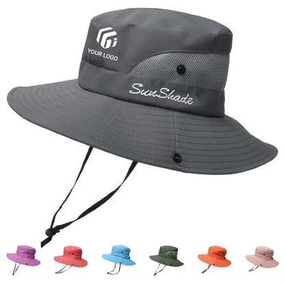 Outdoor Sun Fishing Breathable Wide Brim Summer Bucket Hat