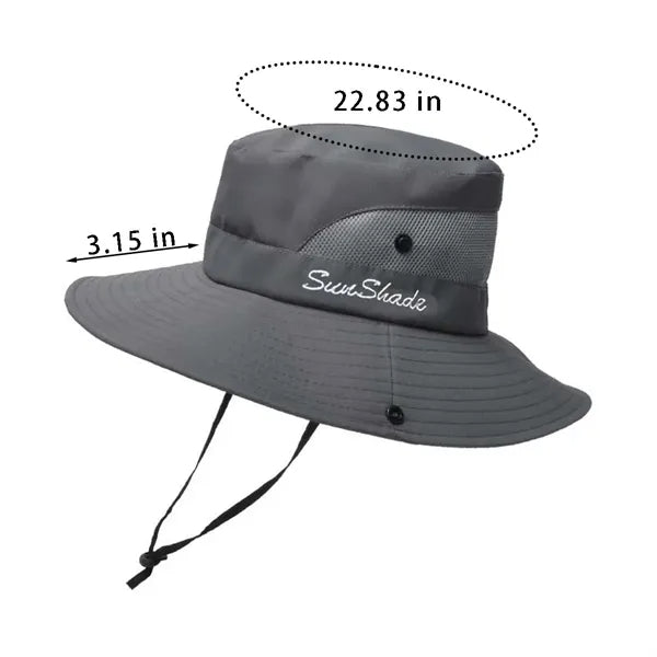 Outdoor Sun Fishing Breathable Wide Brim Summer Bucket Hat