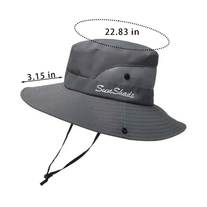 Outdoor Sun Fishing Breathable Wide Brim Summer Bucket Hat