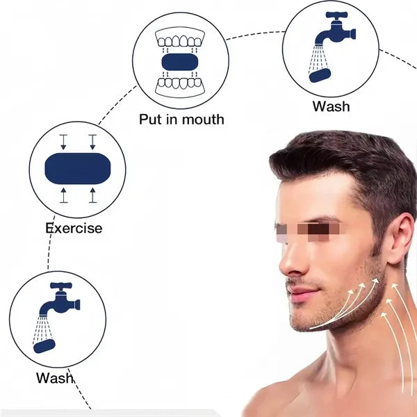 Silicone Face Jaw Exerciser Portable Cheek Fitness Tool