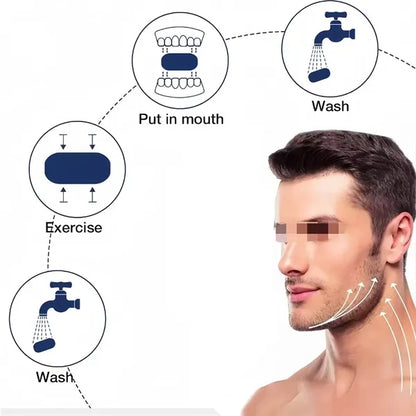 Silicone Face Jaw Exerciser Portable Cheek Fitness Tool