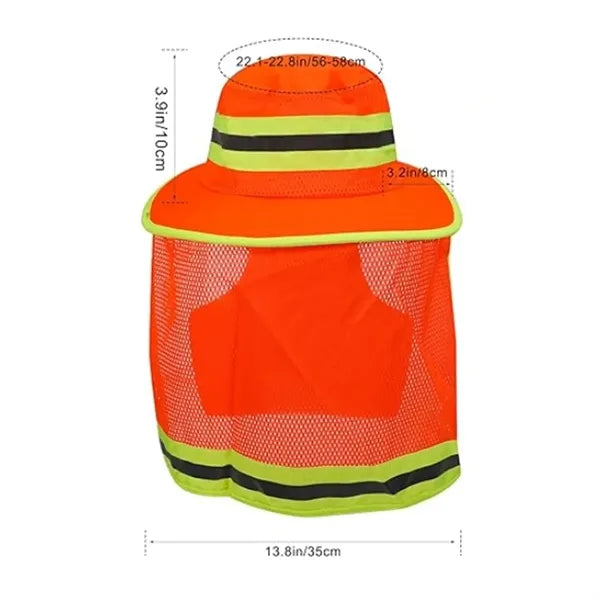Hi-Vis Sun Protection Hat with Neck Flap