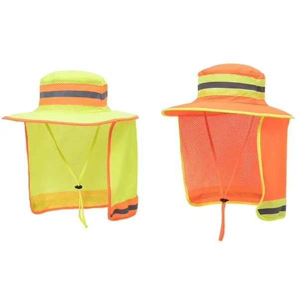 Hi-Vis Sun Protection Hat with Neck Flap