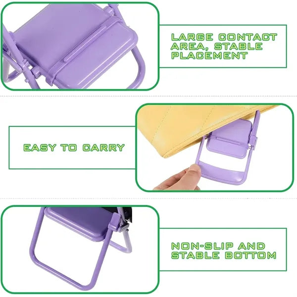 Mini Folding Chair Cell Phone Stand Desktop Foldable