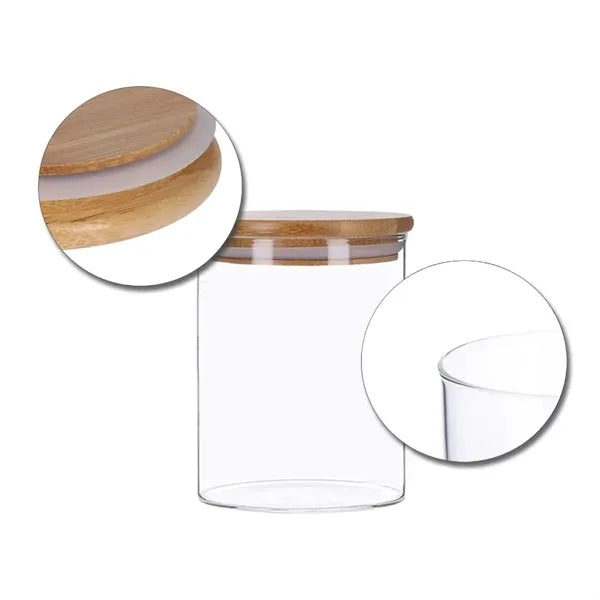 18oz. Eco-Friendly Glass Storage Jar with Bamboo Lid & Spoon