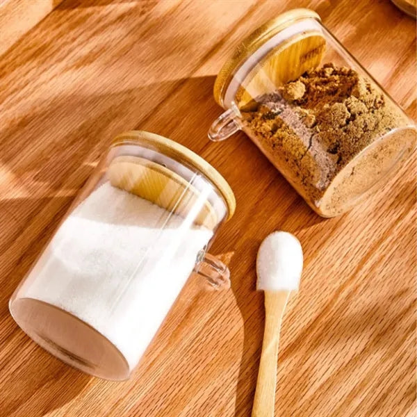18oz. Eco-Friendly Glass Storage Jar with Bamboo Lid & Spoon