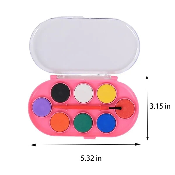 8 Colors Non-Toxic Washable Portable Watercolor Sets