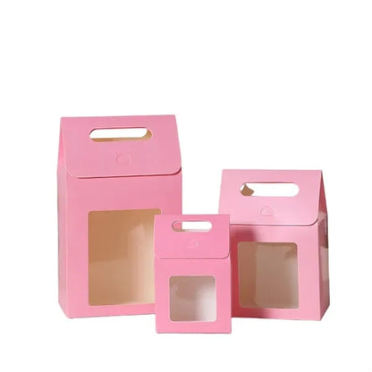 Minimalist Kraft Tote Gift Box with Transparent Window