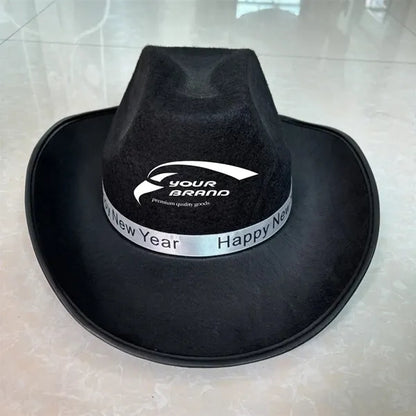 Custom Vintage Western Brim Roll Up Cowboy Hat With Band