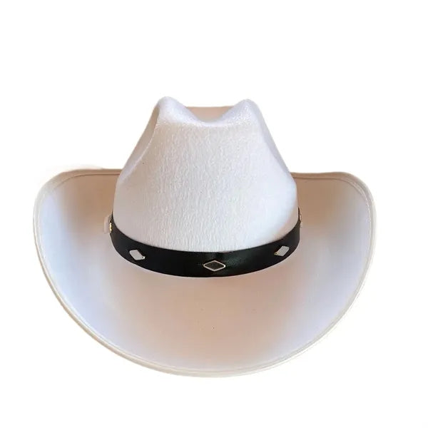 Custom Vintage Western Brim Roll Up Cowboy Hat With Band