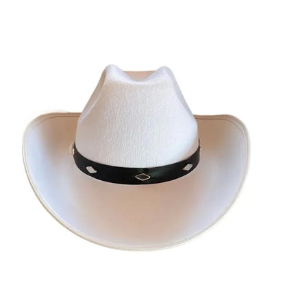 Custom Vintage Western Brim Roll Up Cowboy Hat With Band