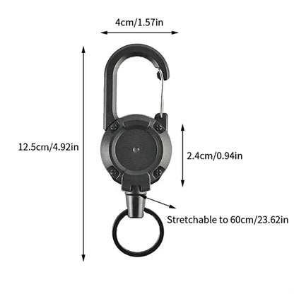 Retractable Keychain Heavy Duty With Stainless Steel Cord