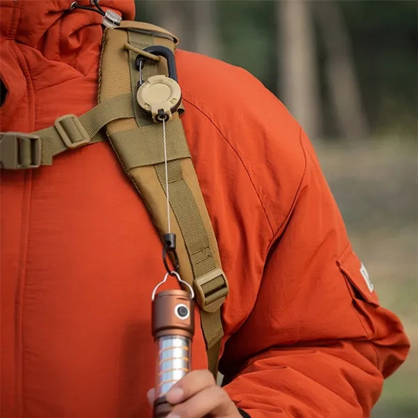 Retractable Keychain Heavy Duty With Stainless Steel Cord