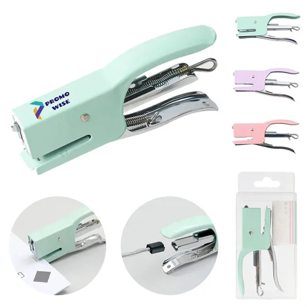 Macaron Color Handheld Extended Labor-Saving Metal Stapler