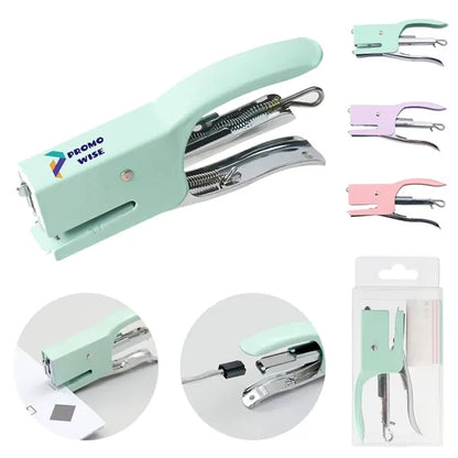 Macaron Color Handheld Extended Labor-Saving Metal Stapler