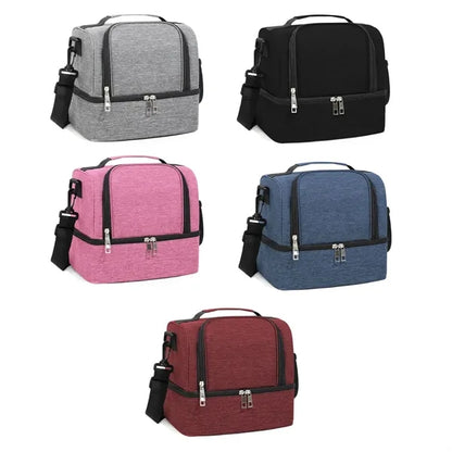 20L Insulated Dual Compartment Lunch Bag with Shoulder Strap