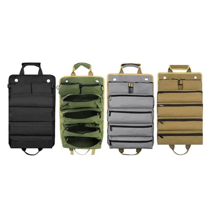 Roll-Up Tool Organizer Bag with Multiple Pockets