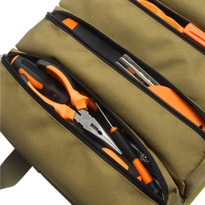 Roll-Up Tool Organizer Bag with Multiple Pockets