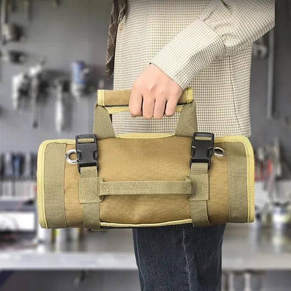 Roll-Up Tool Organizer Bag with Multiple Pockets