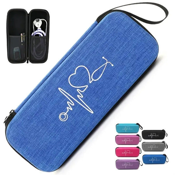 Hard Shell Stethoscope Carrying Case with ECG Design